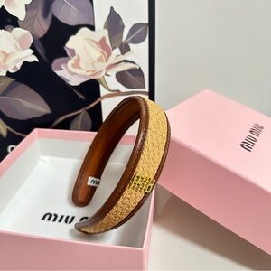 Miu Miu Tan and Brown Hair Accessory